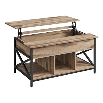 Konferenční stolek se zvedací deskou NYRO 100x60 cm hnědá/černá