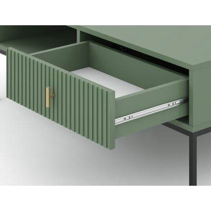 Konferenční stolek SUE 104x68 cm zelená/černá