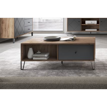 Konferenční stolek SULA 110x60 cm dub craft/černá