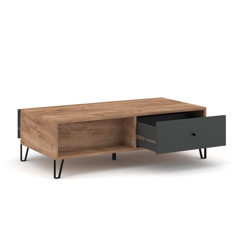 Konferenční stolek SULA 110x60 cm dub craft/černá
