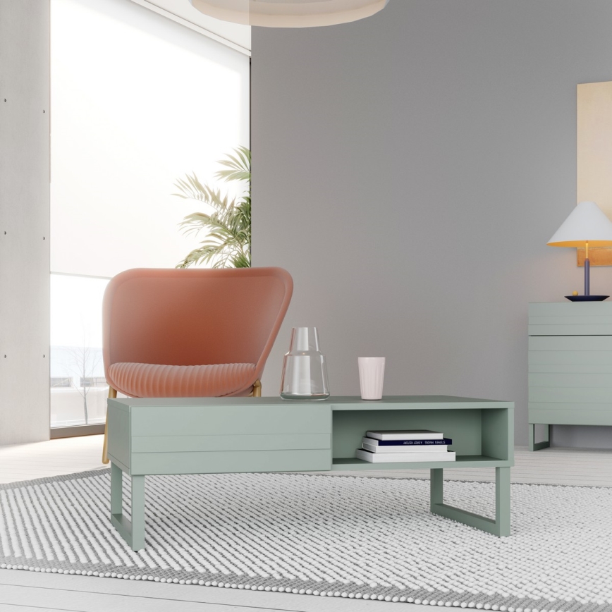 Konferenční stolek TARO 110x60 cm zelená