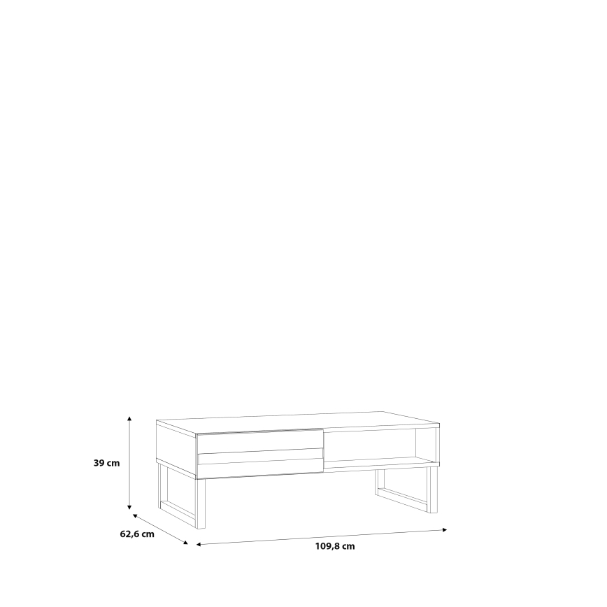 Konferenční stolek TARO 110x60 cm zelená