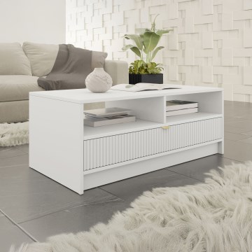 Konferenční stolek TIRENO 40x100 cm bílá