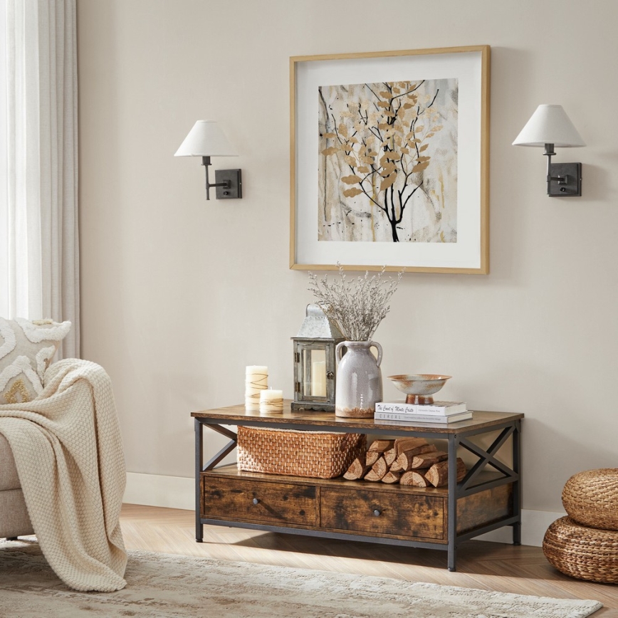 Konferenční stolek TOREN 100x55 cm hnědá/černá