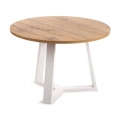 Konferenční stolek TRILEG 48x70 cm bílá/hnědá