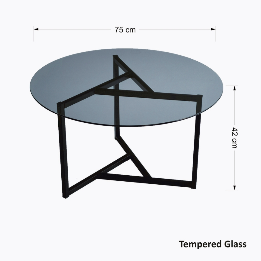 Konferenční stolek TRIO 75 cm černá