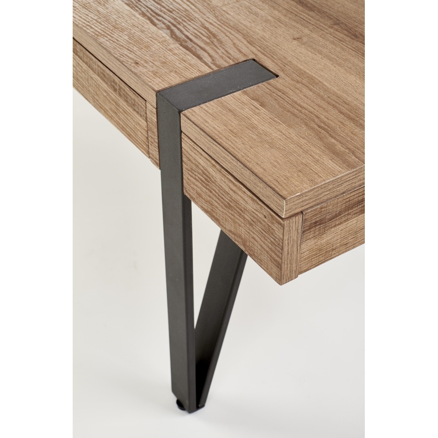 Konferenční stolek TULUZA 120x55 cm zlatý ořech/černá