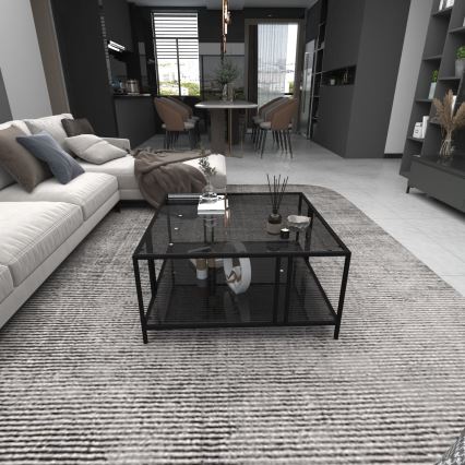 Konferenční stolek URANUS 80x80 cm černá