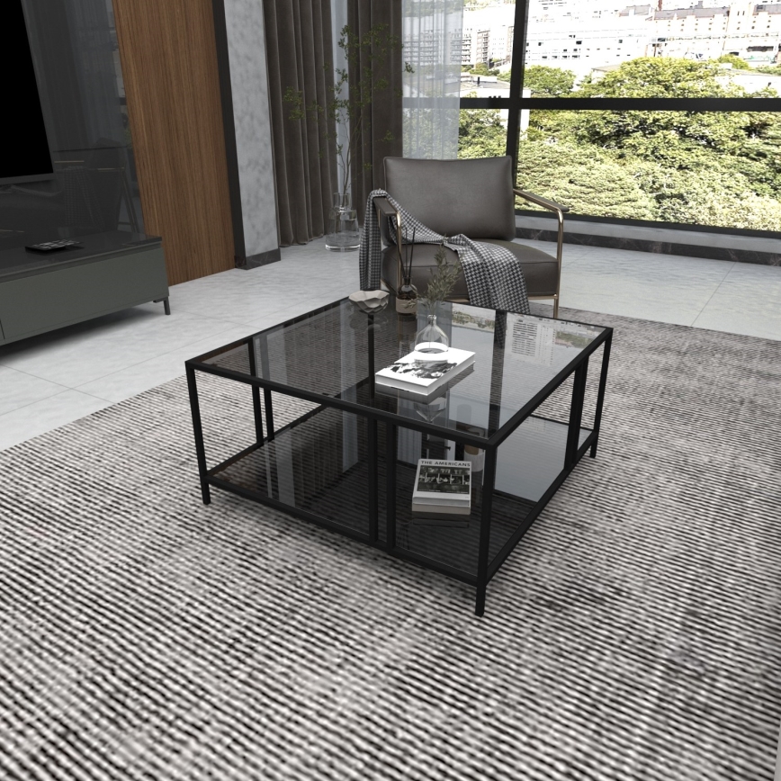 Konferenční stolek URANUS 80x80 cm černá