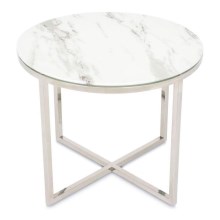 Konferenční stolek VERTIGO 50x60 cm chrom/bílá