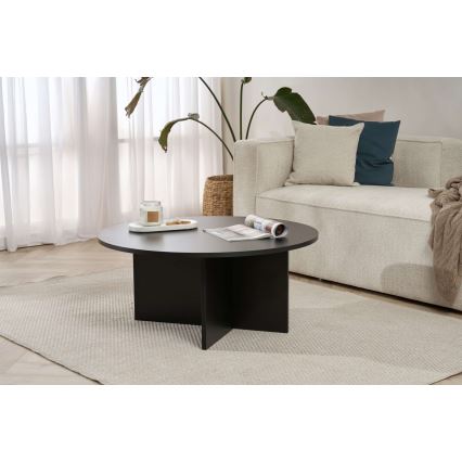 Konferenční stolek VERUM pr. 90 cm černá