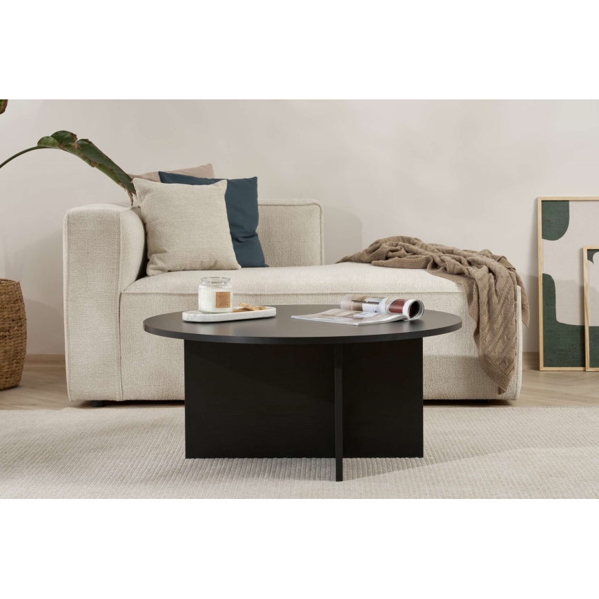 Konferenční stolek VERUM pr. 90 cm černá