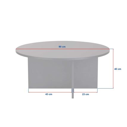 Konferenční stolek VERUM pr. 90 cm černá