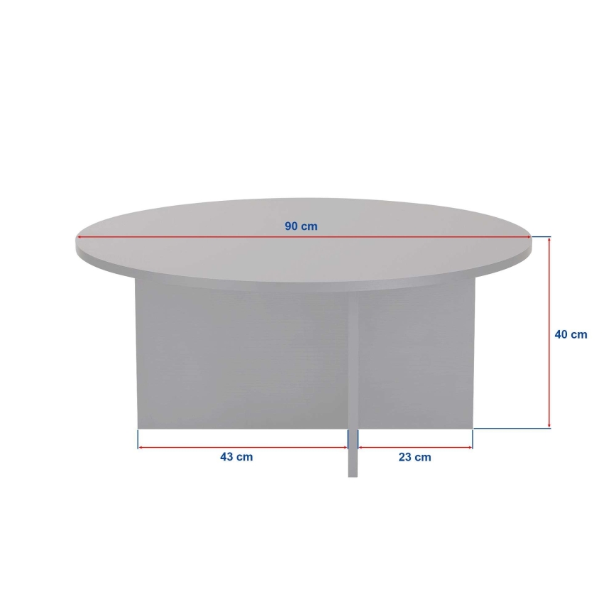 Konferenční stolek VERUM pr. 90 cm černá
