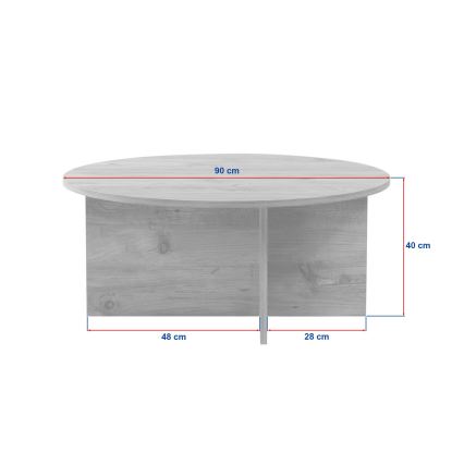 Konferenční stolek VERUM pr. 90 cm travertin