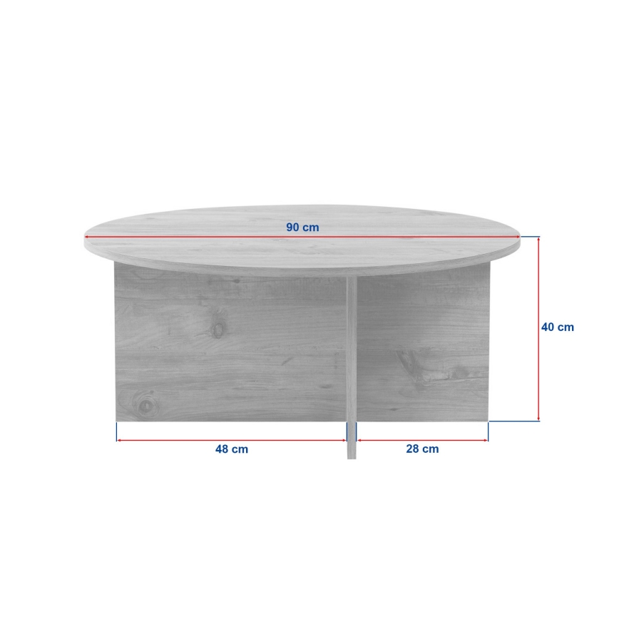 Konferenční stolek VERUM pr. 90 cm travertin