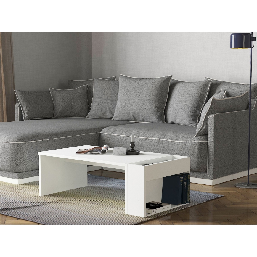 Konferenční stolek VIEW 95x50 cm bílá