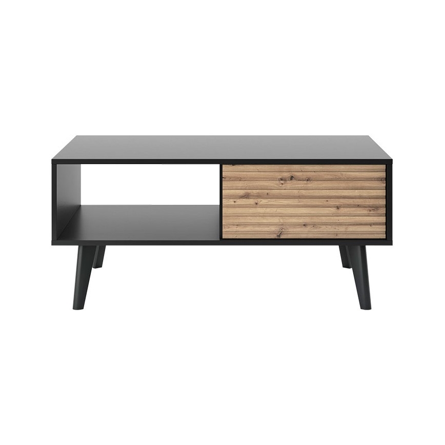 Konferenční stolek WILLOW 104x68 cm černá/dub artisan