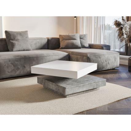 Konferenční stůl TIMO bílá/šedá beton