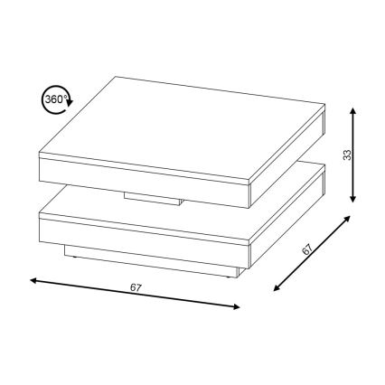 Konferenční stůl TIMO bílá/šedá beton