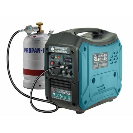 Könner & Söhnen KS7869 - Plynová a benzínová invertorová elektrocentrálaKS 2000iG S 2000W