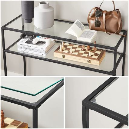 Konzolový stolek CIREL 100x35 cm černá