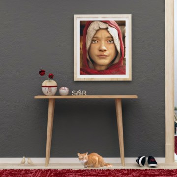 Konzolový stolek DESIDERO 74x100 cm hnědá