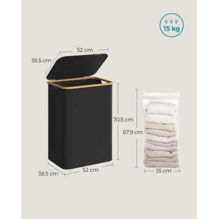 Koš na prádlo TATE černá