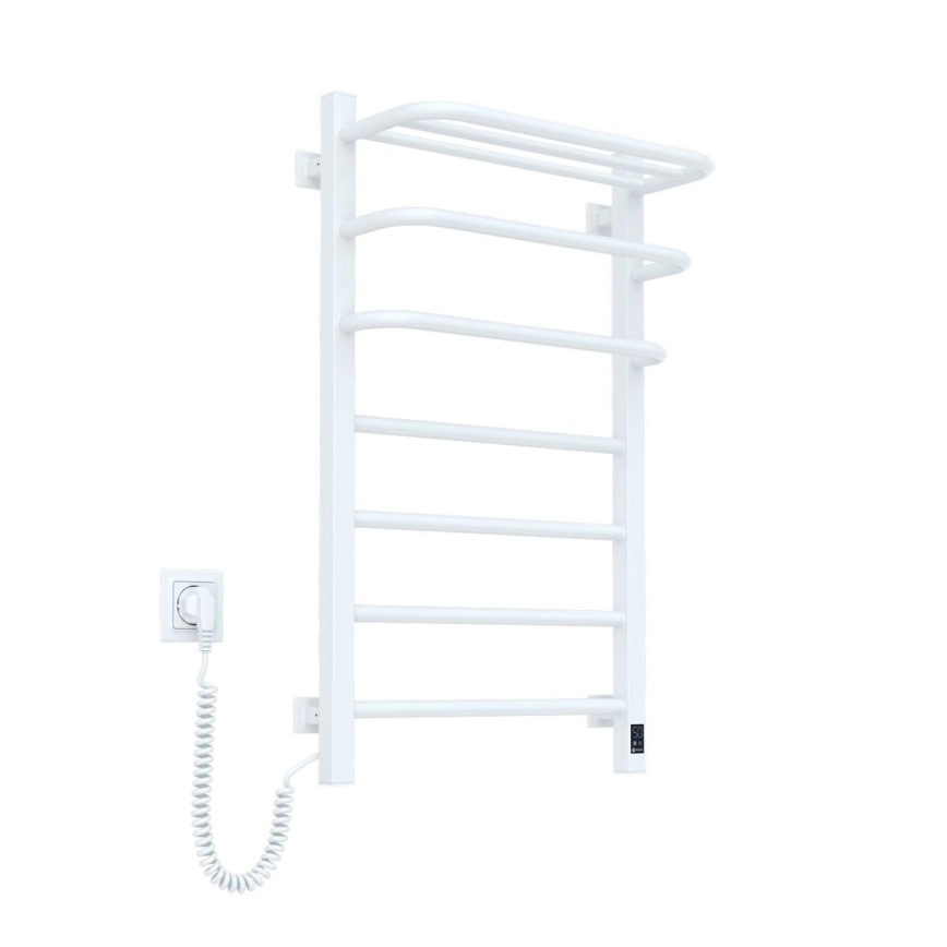 Koupelnový elektrický radiátor s termostatem FORTIS 350W/230V 80,6 cm IP44 bílá levá hranatý