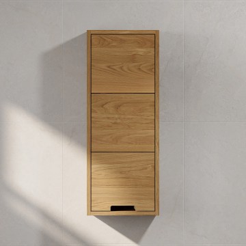 Koupelnová nástěnná skříňka GRIBSKOV 90 cm béžová/dub