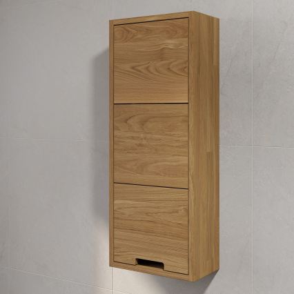 Koupelnová nástěnná skříňka GRIBSKOV 90 cm béžová/dub