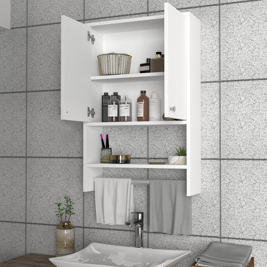 Koupelnová nástěnná skříňka VIRA 90x59 cm bílá