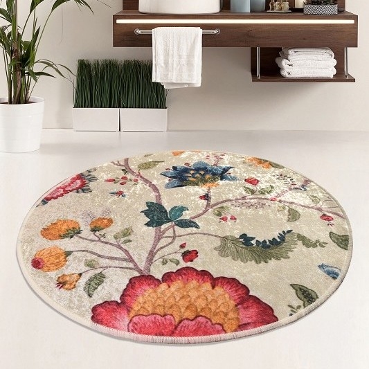 Koupelnová předložka ARYA pr. 100 cm pestrobarevná