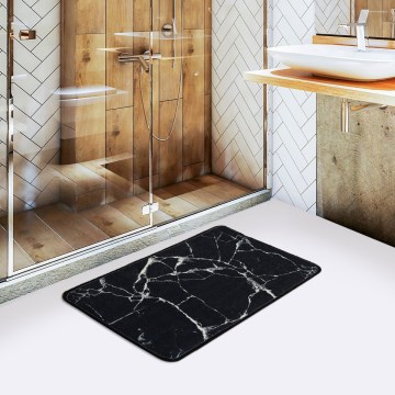 Koupelnová předložka MARBLE 40x60 cm černá