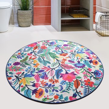 Koupelnová předložka PICTURA pr. 100 cm pestrobarevná