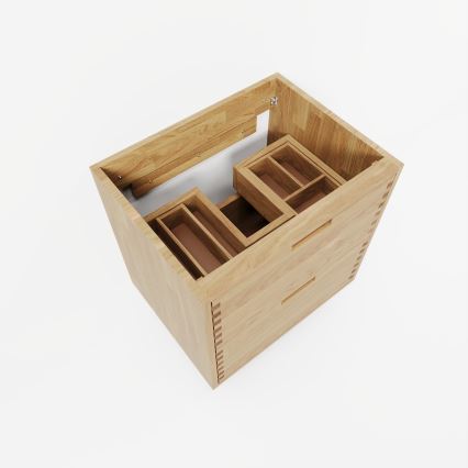 Koupelnová skříňka pod umyvadlo GRIBSKOV 60 cm béžová/dub