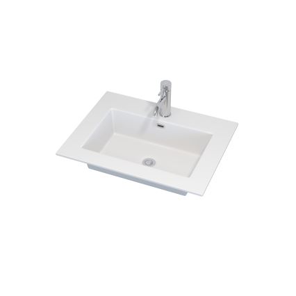 Koupelnová skříňka s umyvadlem GRIBSKOV 60 cm hnědá/dub/bílá