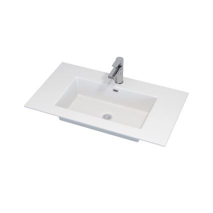Koupelnová skříňka s umyvadlem GRIBSKOV 80 cm hnědá/dub/bílá