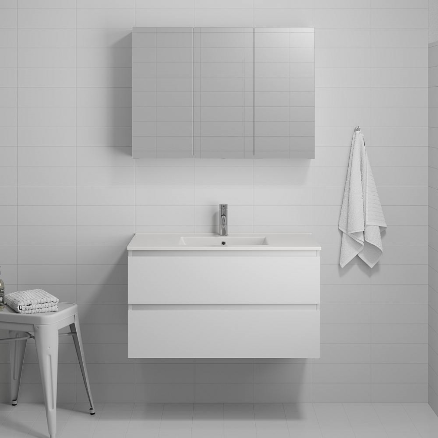Koupelnová skříňka s umyvadlem HENRY 91 cm bílá