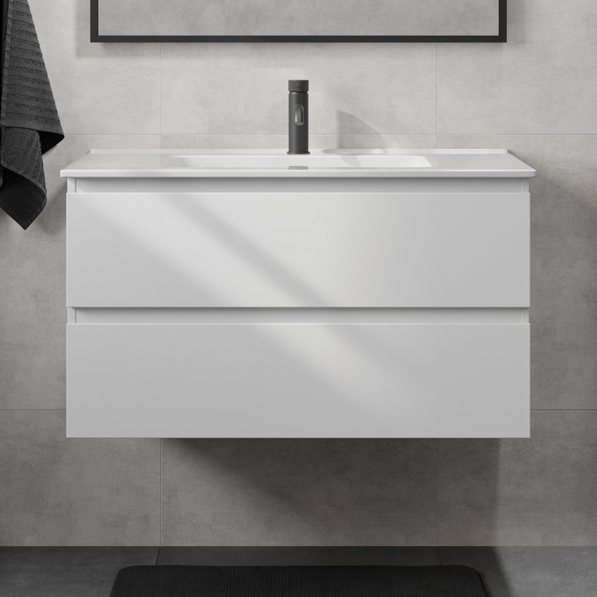 Koupelnová skříňka s umyvadlem KENWOOD 91 cm bílá