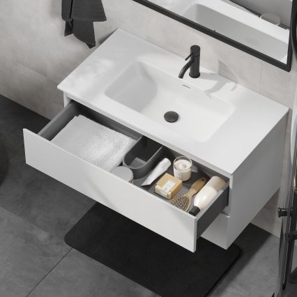 Koupelnová skříňka s umyvadlem KENWOOD 91 cm bílá