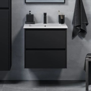 Koupelnová skříňka s umyvadlem LYKE 60 cm černá