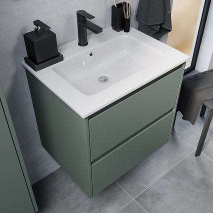 Koupelnová skříňka s umyvadlem LYKE 60 cm zelená