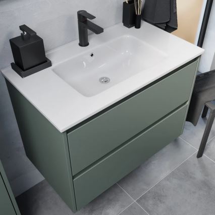 Koupelnová skříňka s umyvadlem LYKE 80 cm zelená