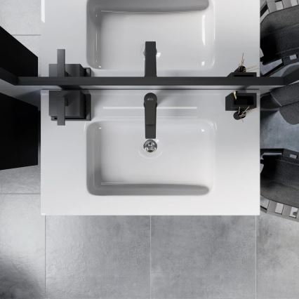 Koupelnová skříňka s umyvadlem MOLDE 80 cm černá