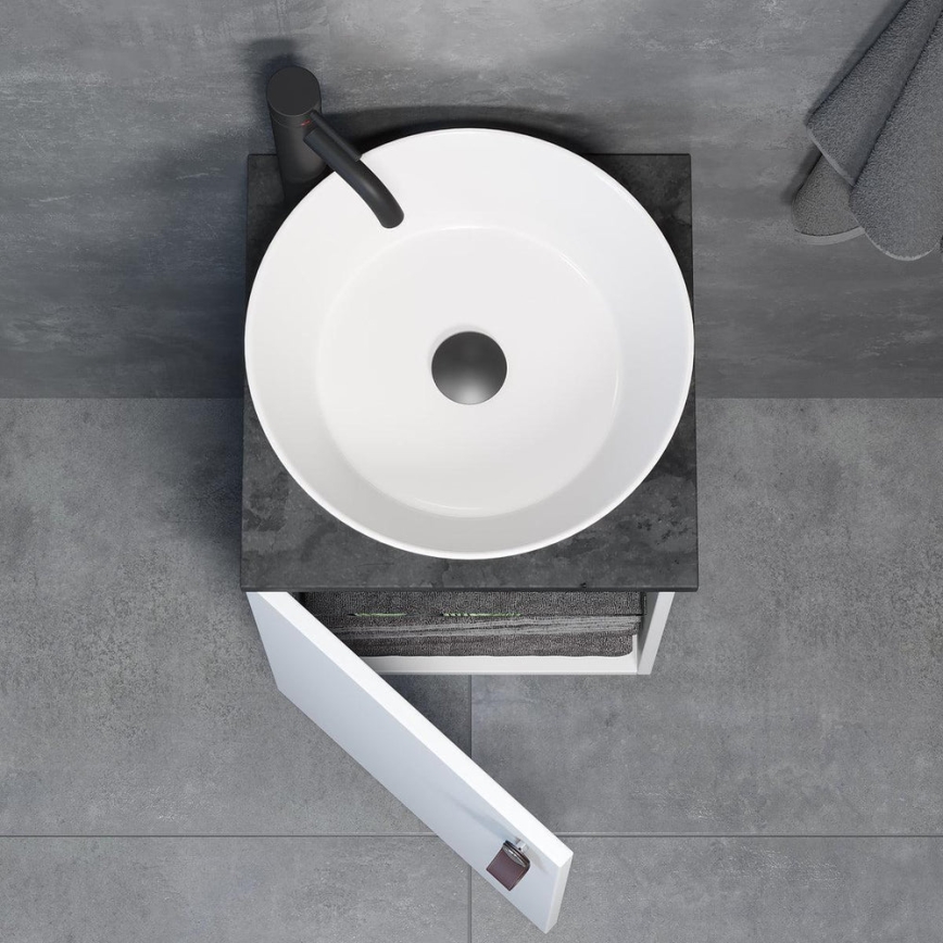 Koupelnová skříňka s umyvadlem TAARNHOLM bílá