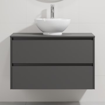 Koupelnová skříňka s umyvadlem TRONDHEIM/DRAMMEN 90x57x46 cm antracit/bílá