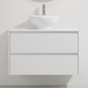 Koupelnová skříňka s umyvadlem TRONDHEIM/DRAMMEN 90x57x46 cm bílá