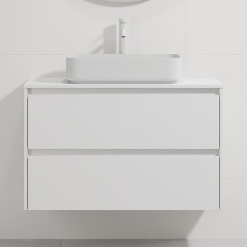 Koupelnová skříňka s umyvadlem TRONDHEIM/LJORDAL 90x57x46 cm bílá