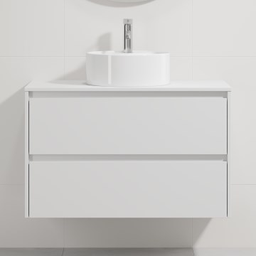 Koupelnová skříňka s umyvadlem TRONDHEIM/VIKEDAL 90x57x46 cm bílá